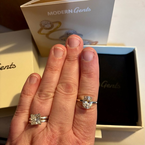 SOLD $210 3 Carat Oval Simulated Diamond .925 Sterling Silver with Hidden Halo - Picture 11 of 12